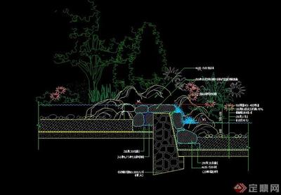 园林景观自然湖底驳岸设计CAD施工图
